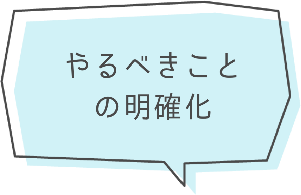 やるべきことの明確化